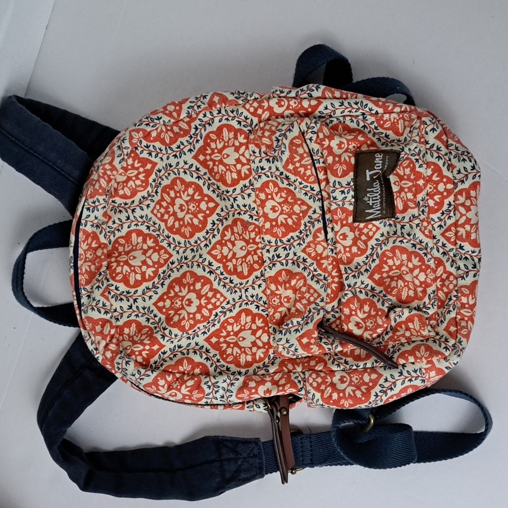Matilda Jane Floral Orange and Cream Mini Backpack